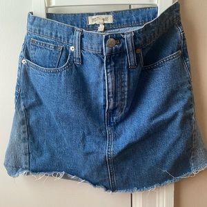 Madewell denim mini skirt